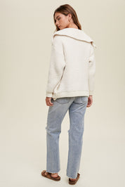Sherpa Collar Sweater Jacket