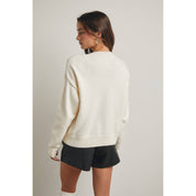 Cable Knit Bow Sweater