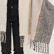 Subtle Stitch Fringe Oblong Scarf