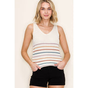 Multi Color Striped Sweater Tank