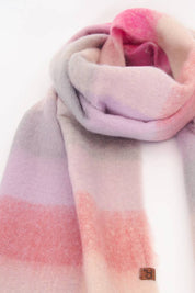 C.C Multi Color Block Plaid Woven Scarf