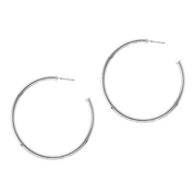 The Best Of Hoops Earrings, Brilliant Silver