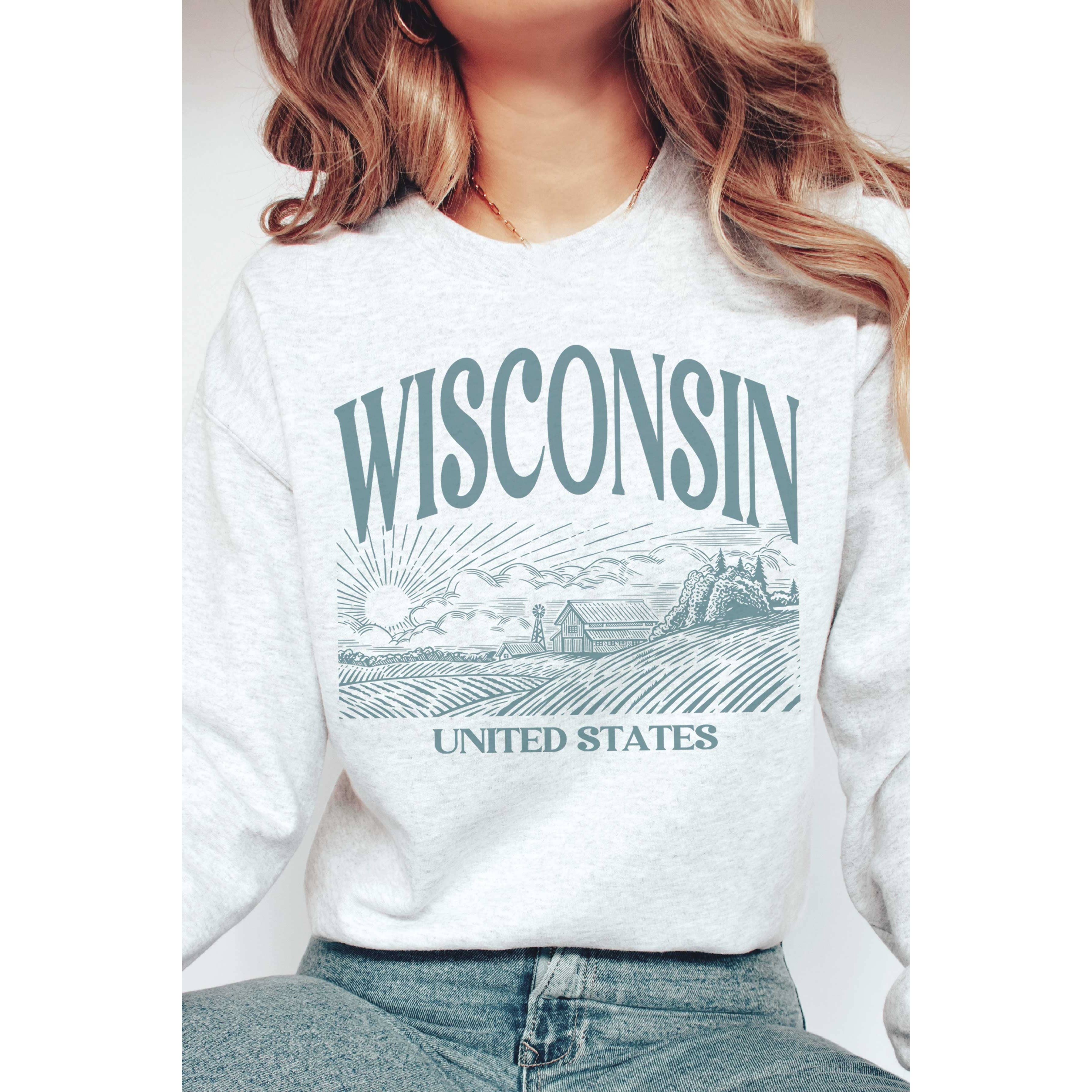 Wisconsin Landscape Graphic Sweatshirt