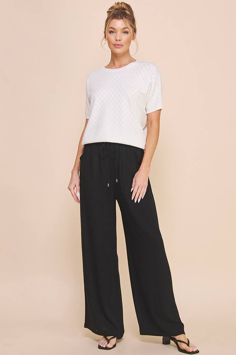 Soft Linen Wide Leg Pants