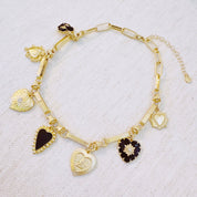 Mixed Heart Charm Necklace