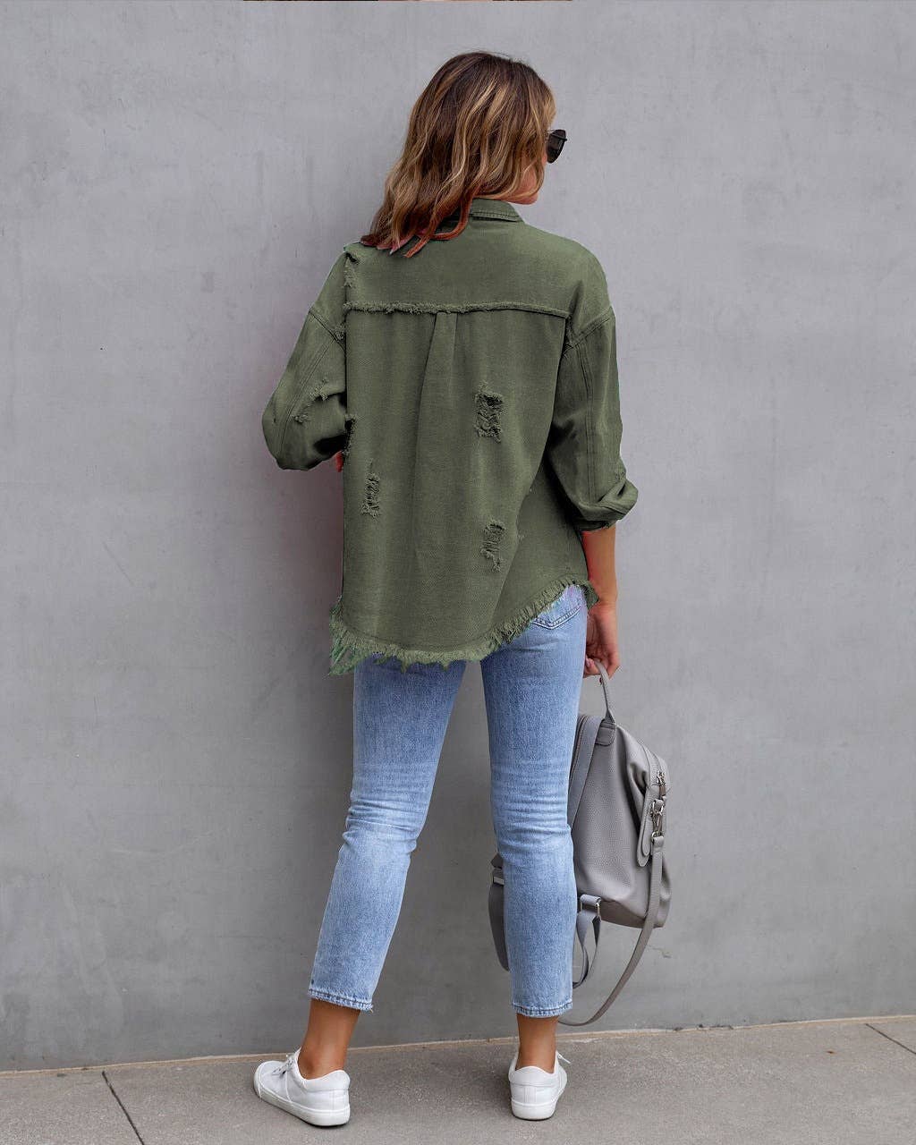 Distressed Loose Denim Jacket