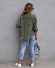 Distressed Loose Denim Jacket
