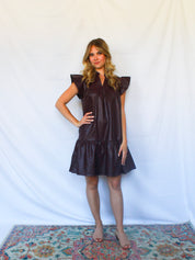 Faux Leather Mini Dress 5062D