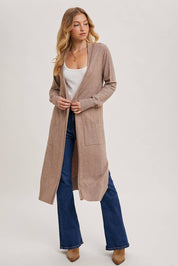 Longline Open Front Cardigan