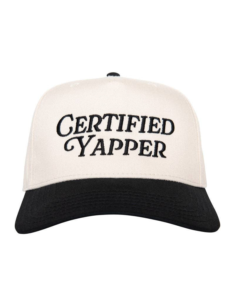 Certified Yapper Two-Toned Vintage Hat