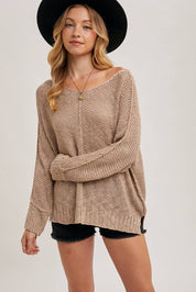 Reverse Seam Loose Fit Sweater