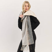 Subtle Stitch Fringe Oblong Scarf