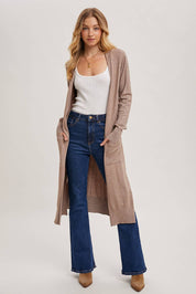 Longline Open Front Cardigan