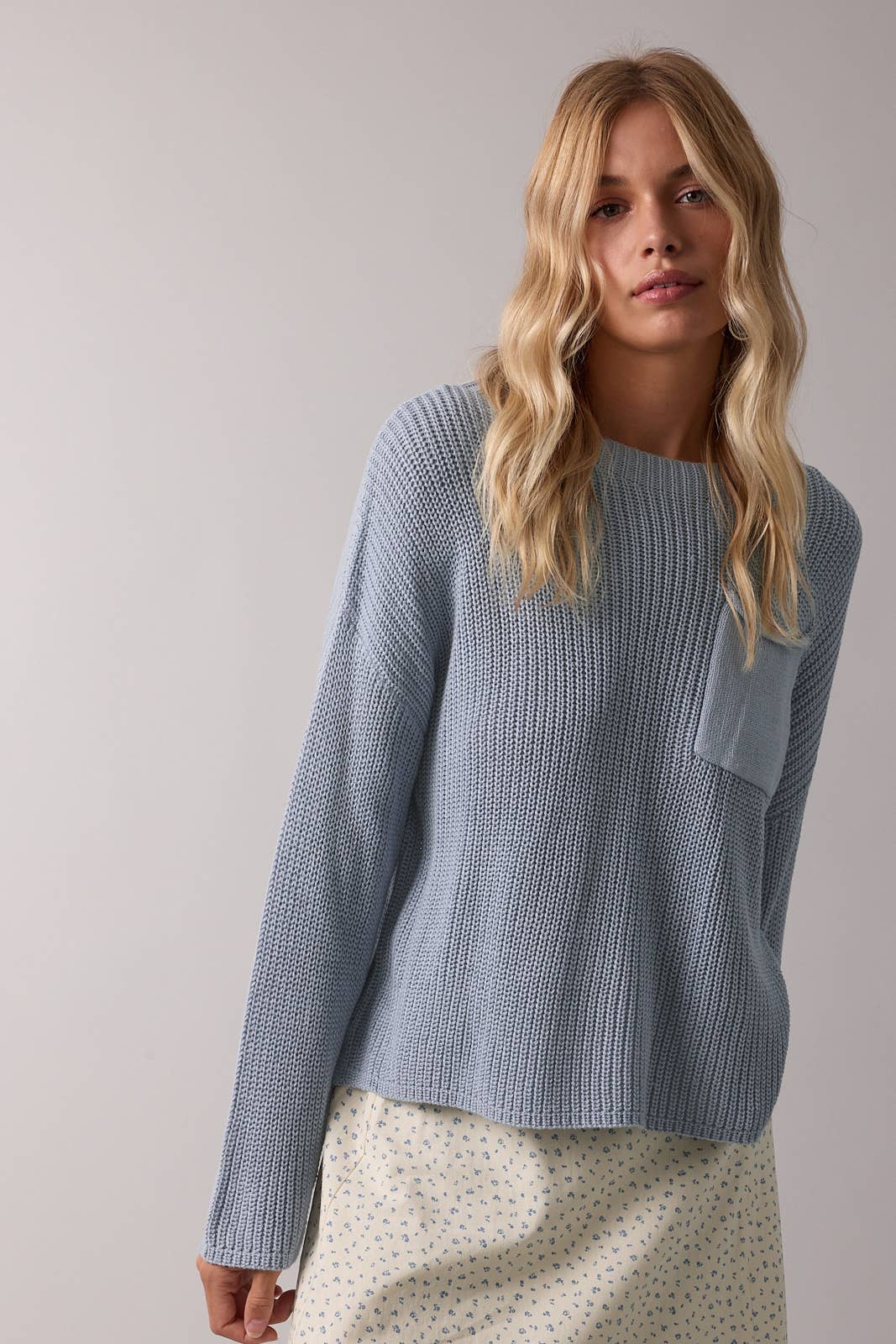 Drop Shoulder Solid Sweater