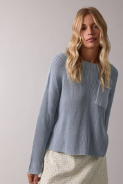 Drop Shoulder Solid Sweater