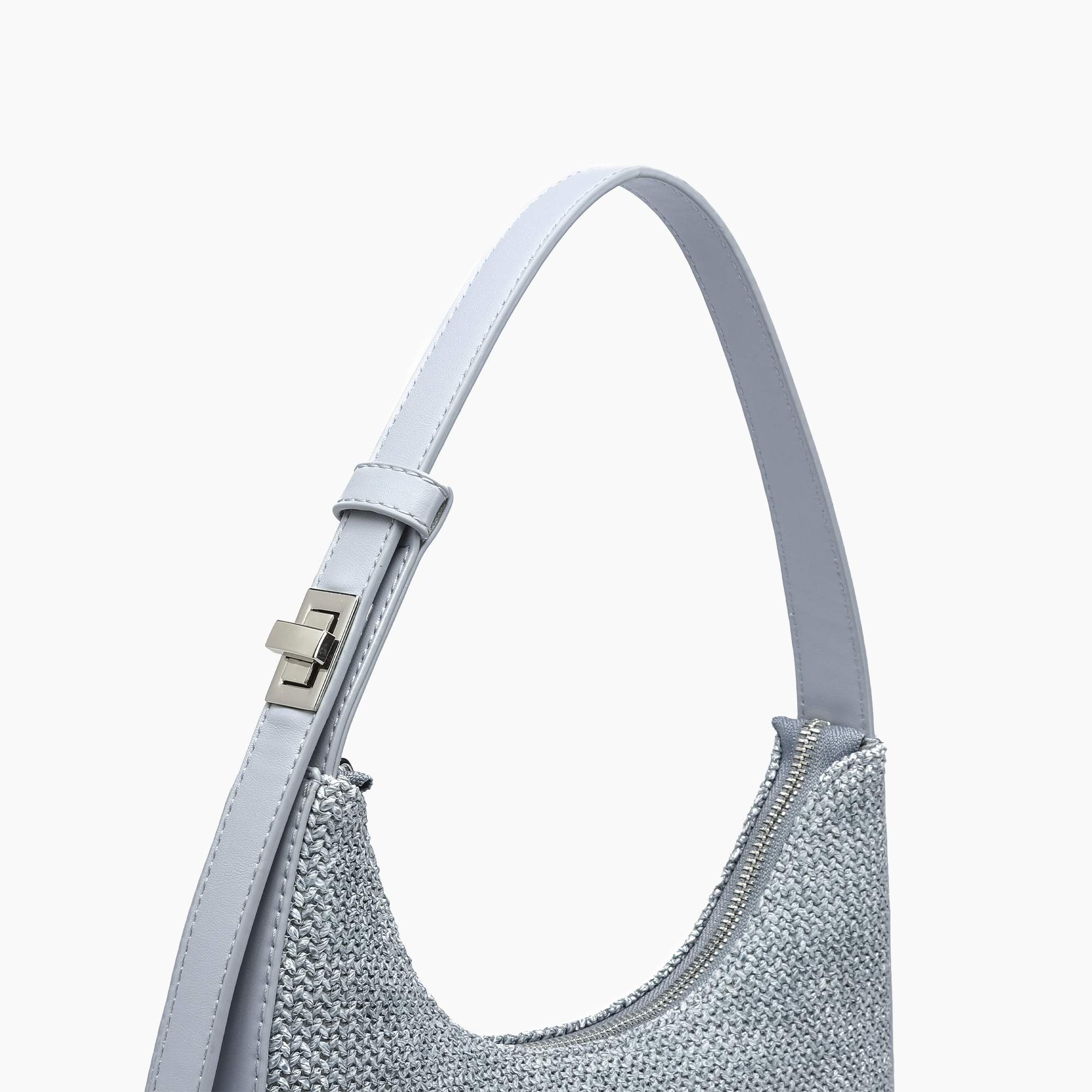 Luna Coastal Straw Shoulder Purse