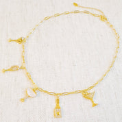 Cheers To Happiness Multi Charm Necklace