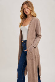 Longline Open Front Cardigan