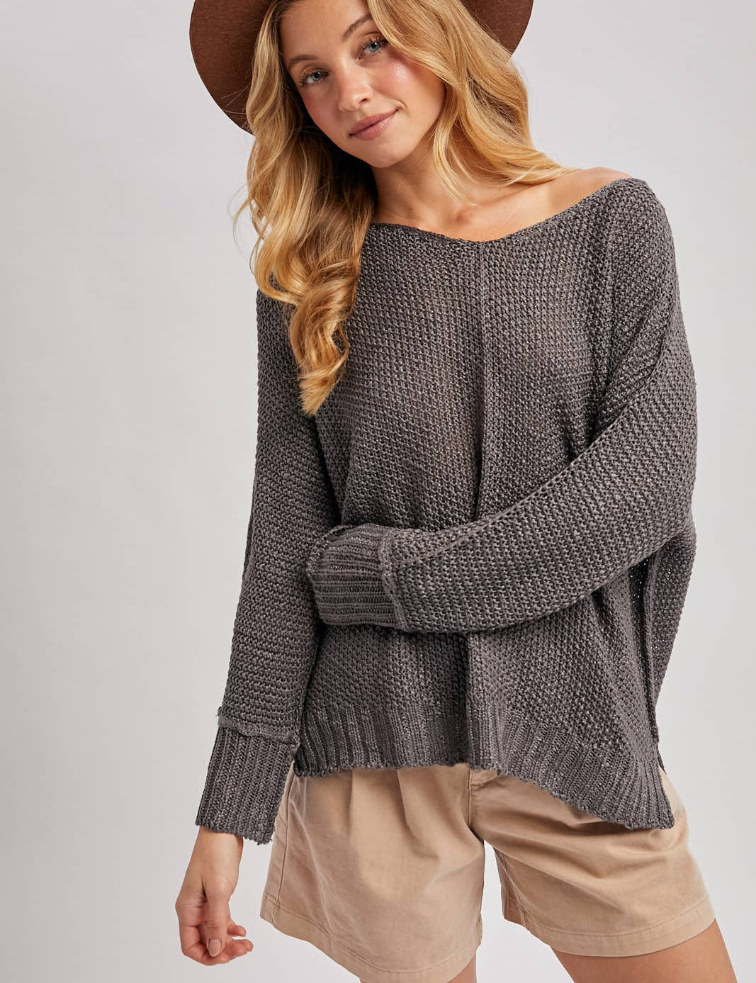 Reverse Seam Loose Fit Sweater