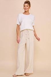 Soft Linen Wide Leg Pants