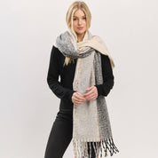 Subtle Stitch Fringe Oblong Scarf