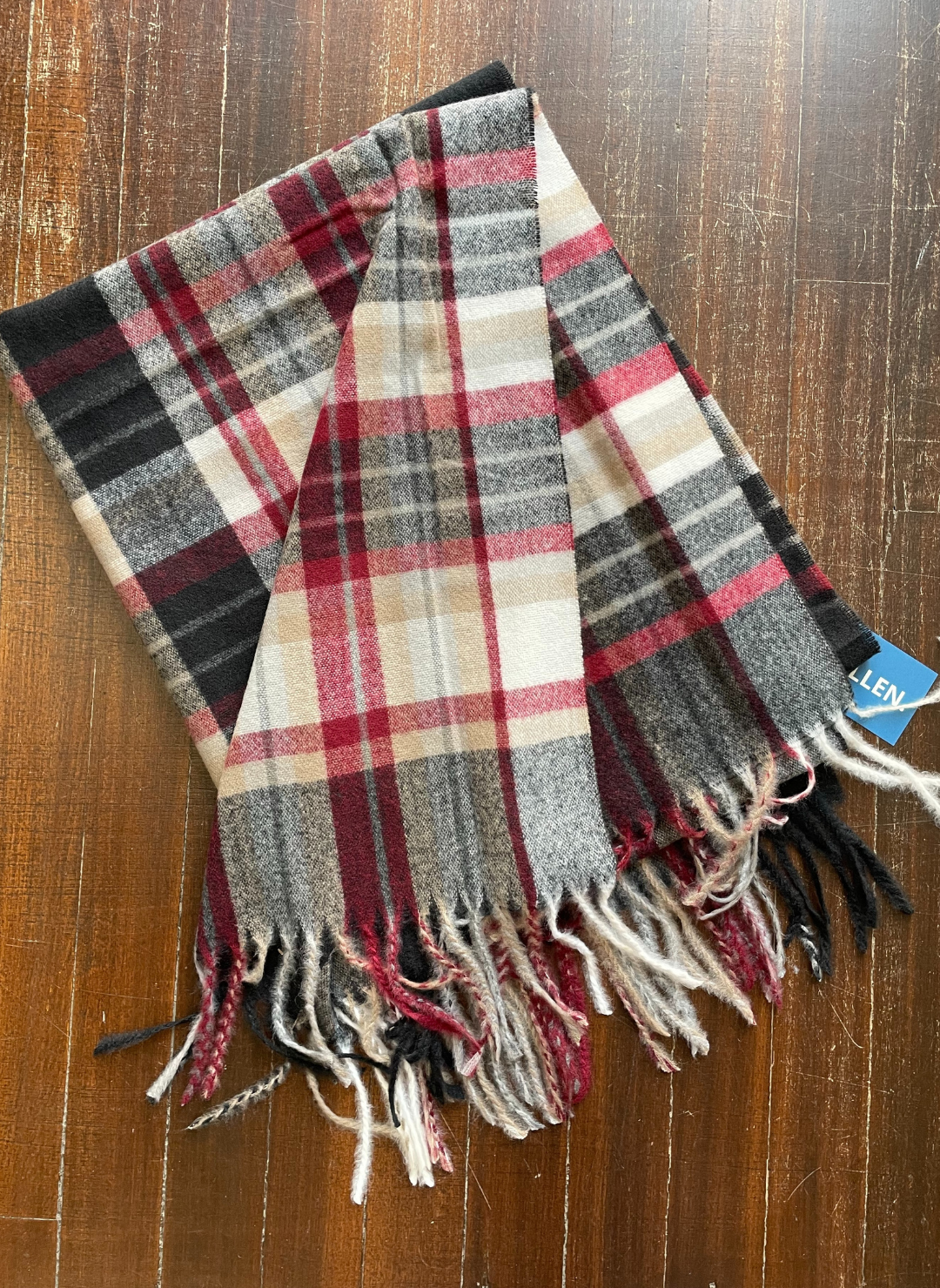 Classic Plaid Scarf Tassles S-129