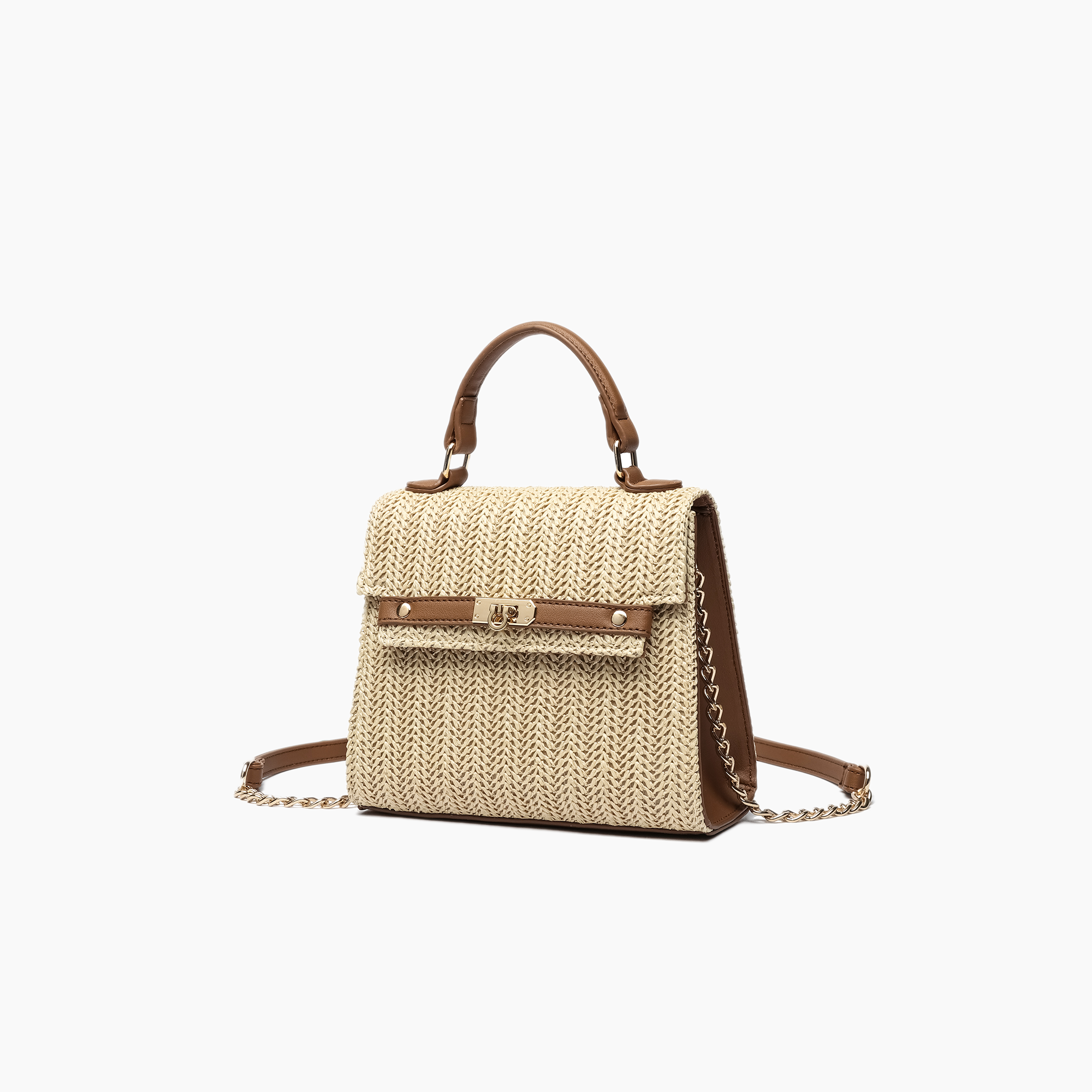 Woven Straw Crossbody Purse