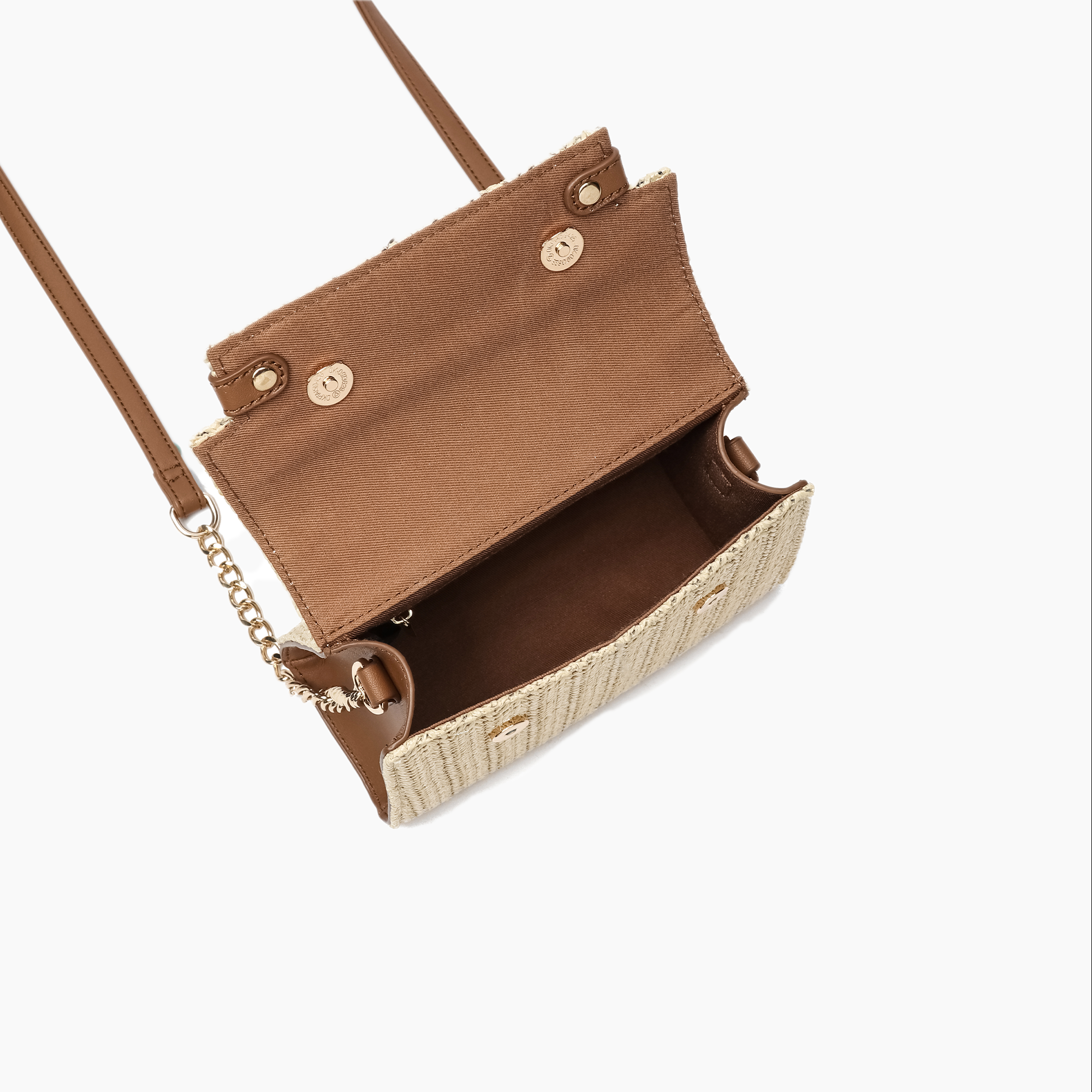 Woven Straw Crossbody Purse