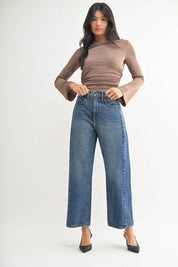 Just Black Denim Dark Barrel Jean Twist