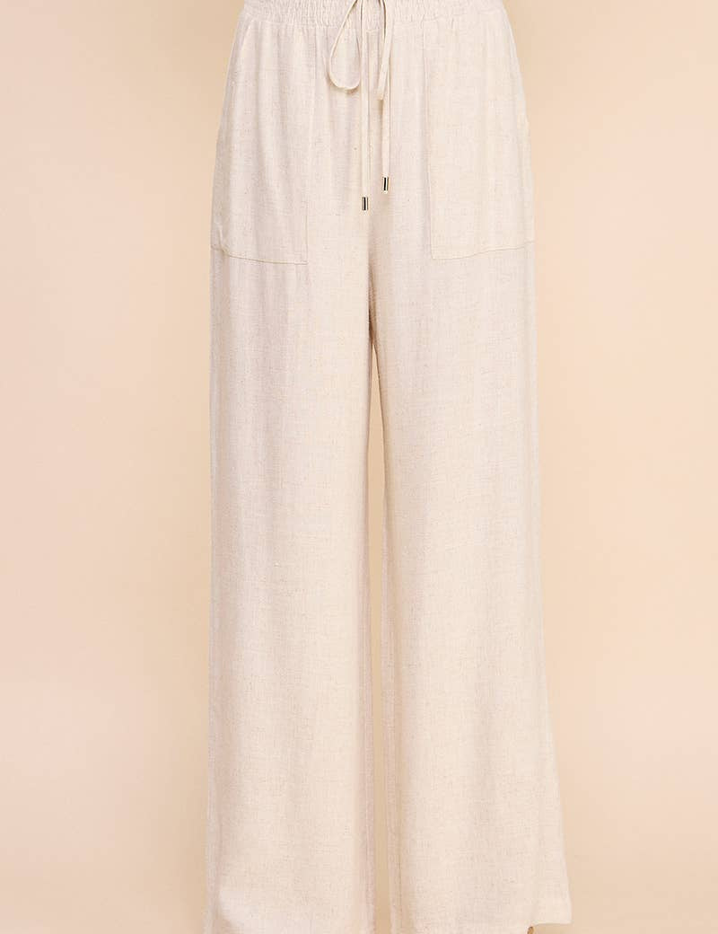 Soft Linen Wide Leg Pants