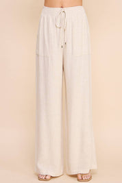 Soft Linen Wide Leg Pants