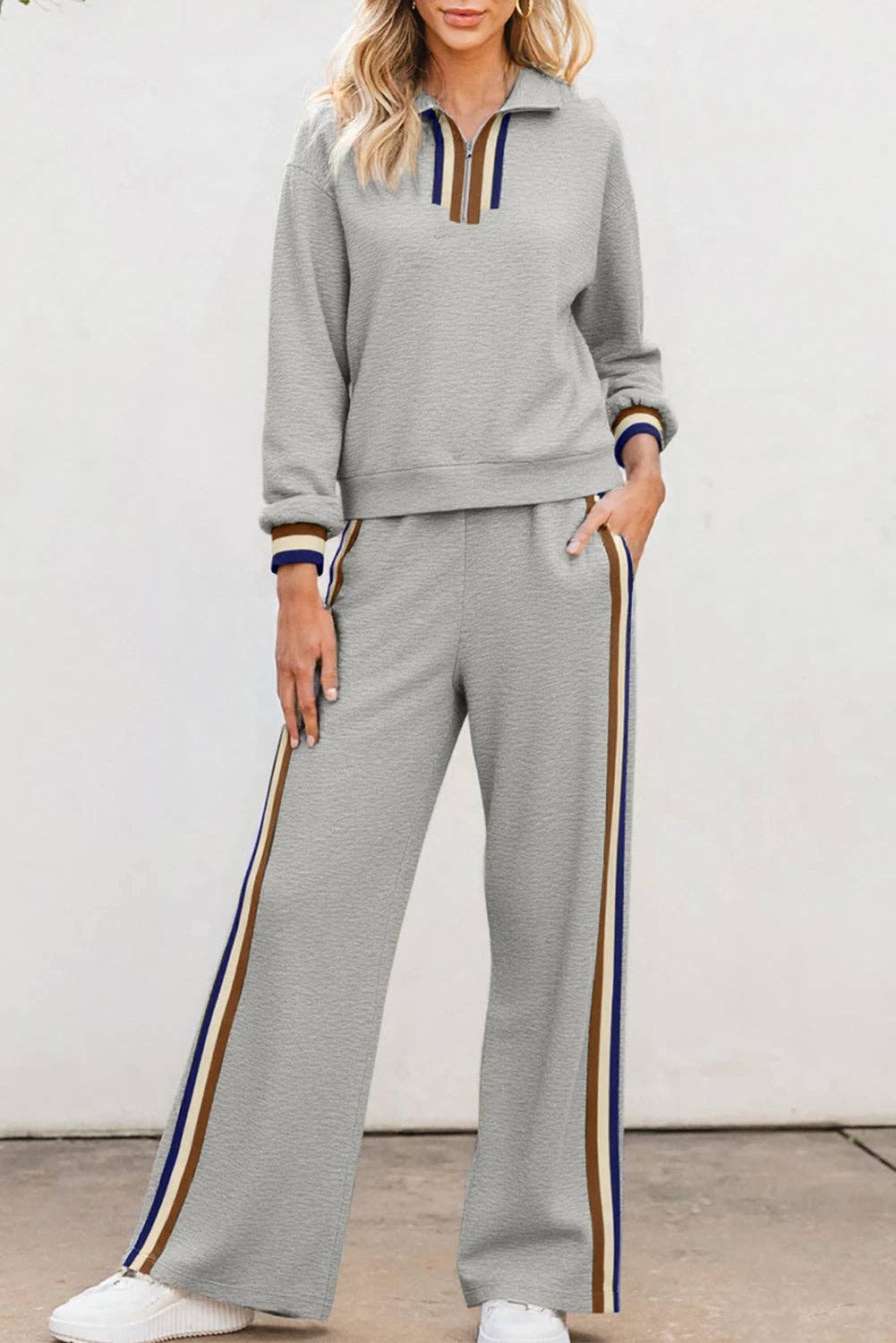 Striped Patchwork Loose Pant