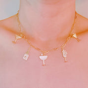 Cheers To Happiness Multi Charm Necklace