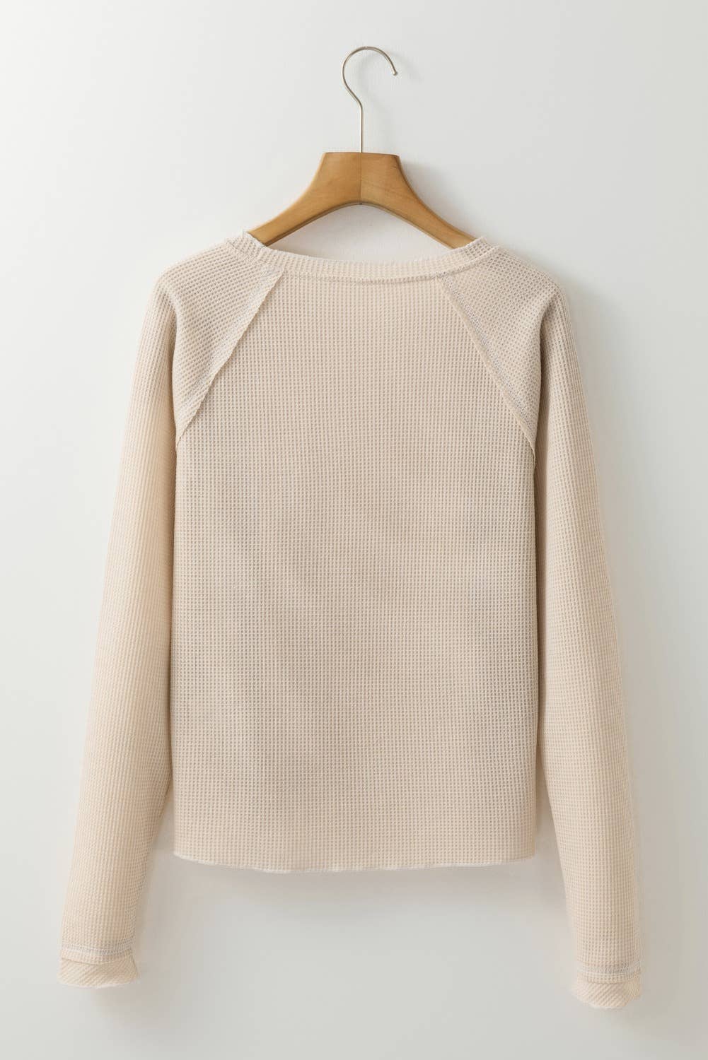 Textured Round Neck Long Sleeve Top