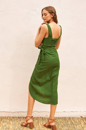 Heaven Sent Tulip Hem Midi Wrap Dress