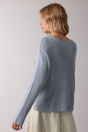 Drop Shoulder Solid Sweater
