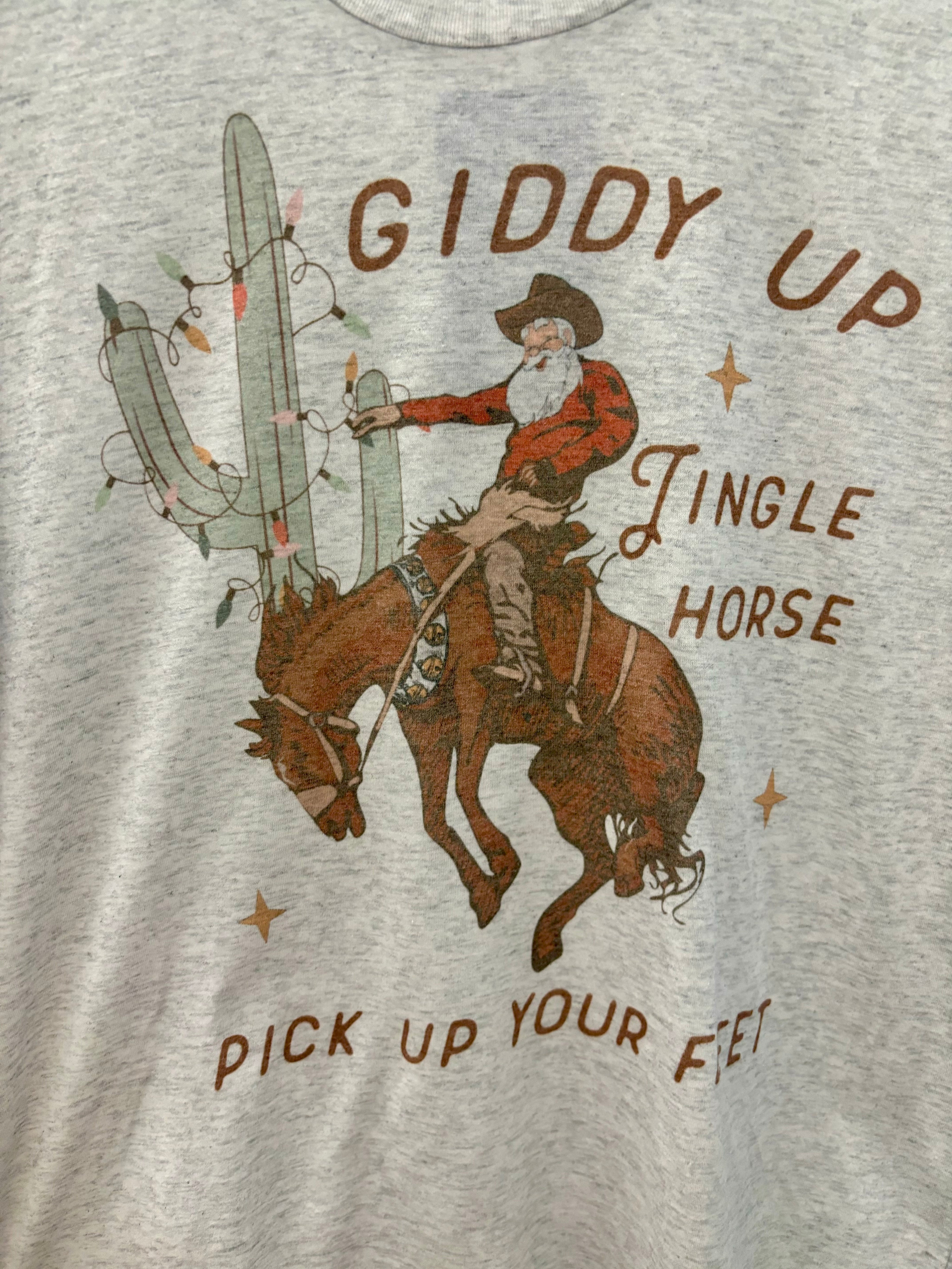 Giddy Up Christmas Graphic T-Shirt