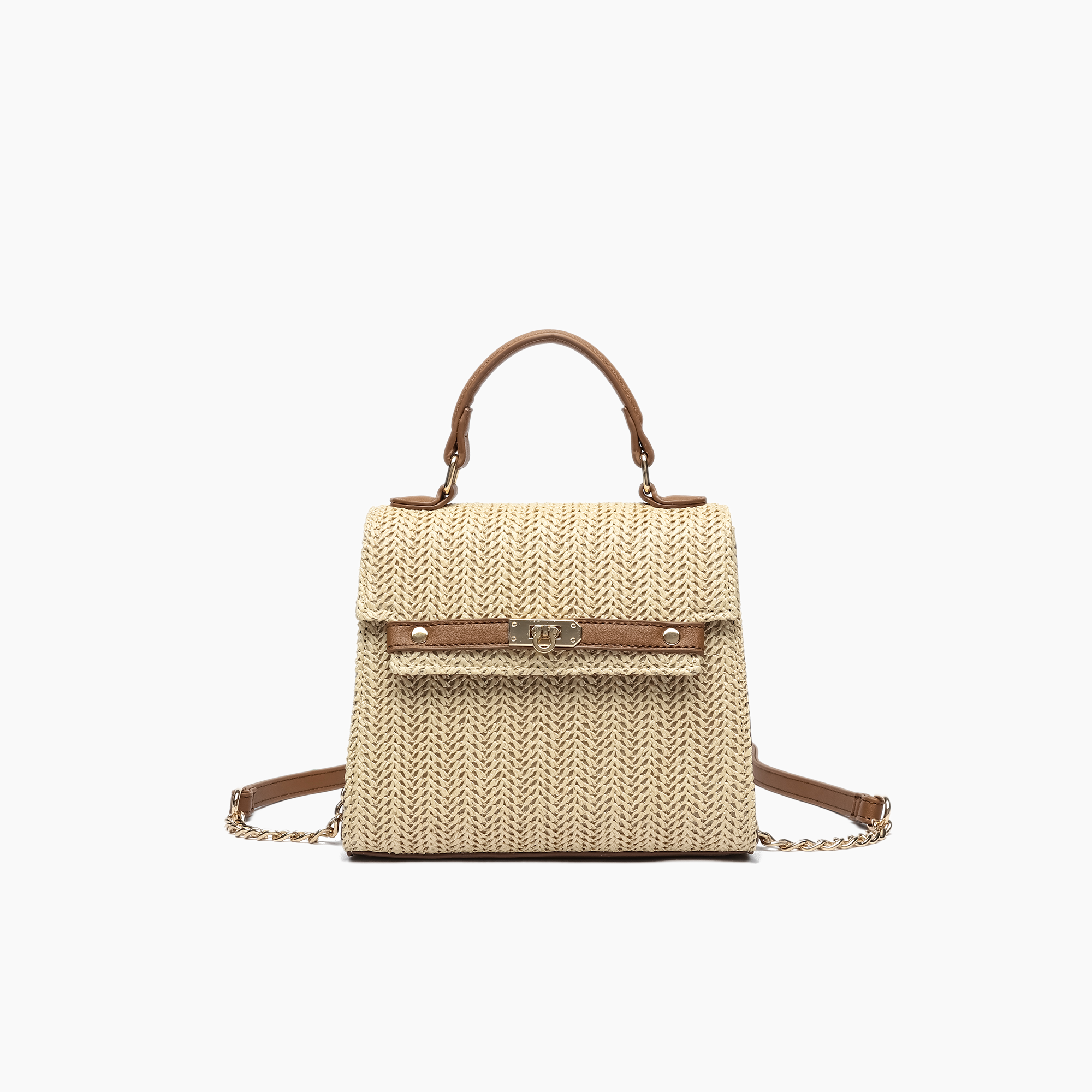 Woven Straw Crossbody Purse