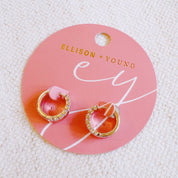 Glam Edge Sculpted Huggie Earrings