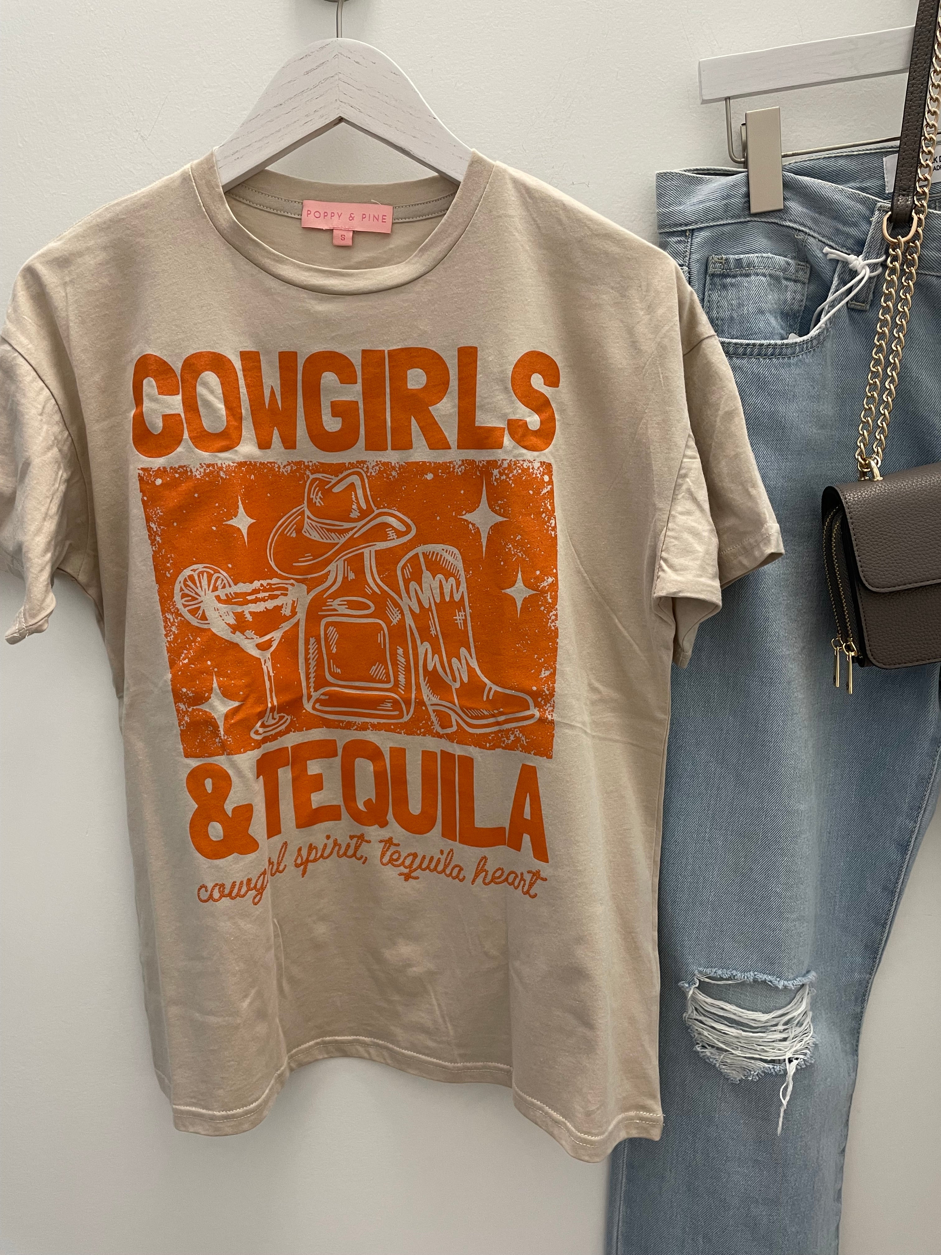 Cowgirls & Tequila Graphic T-Shirt