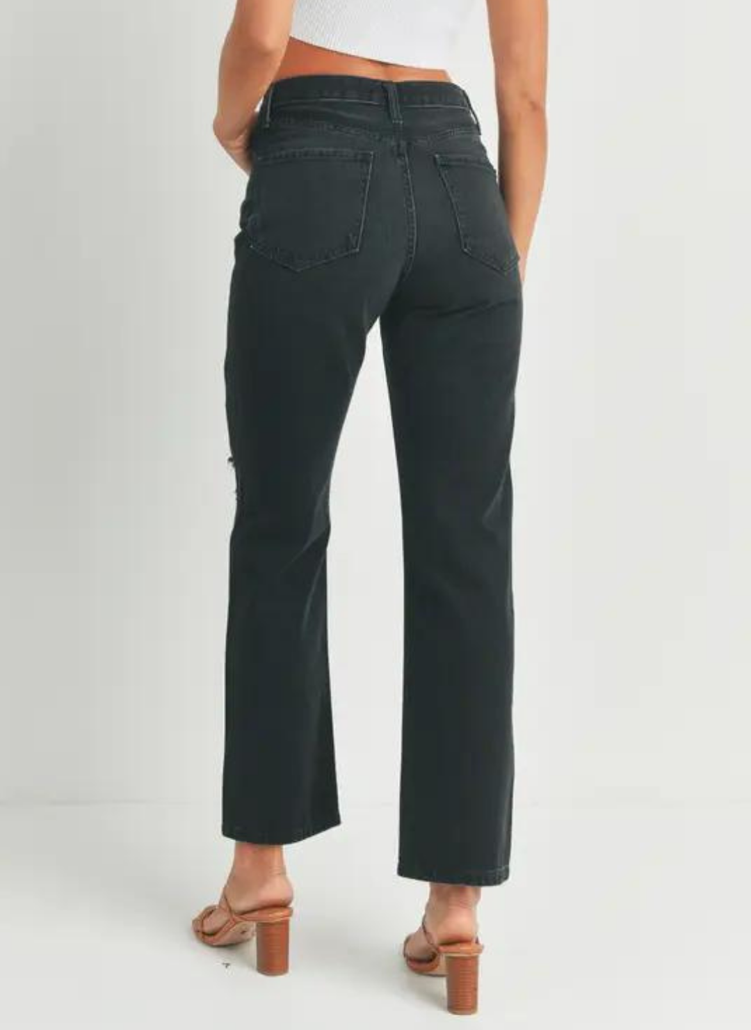 High Rise Long Straight Jean