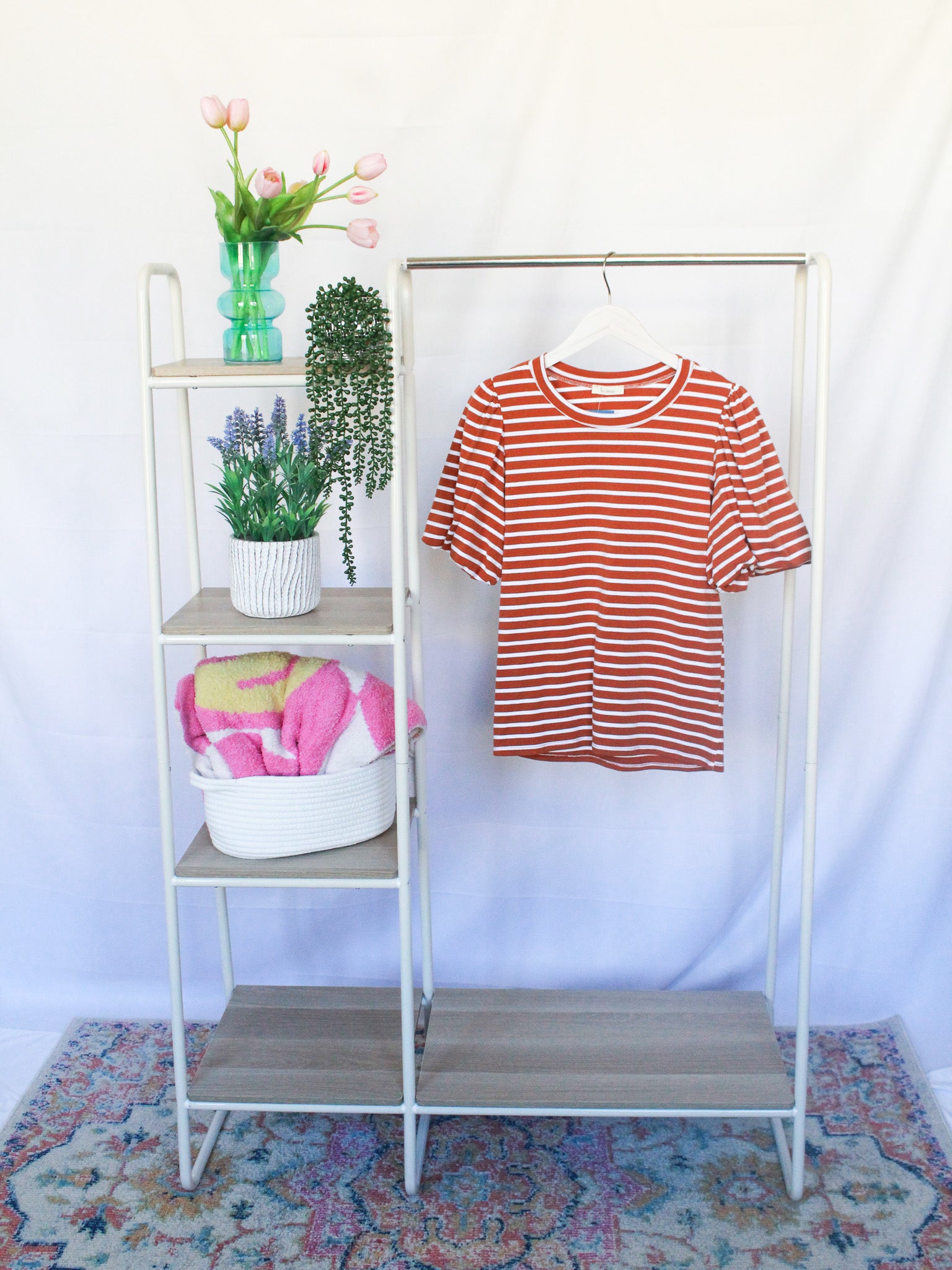 Stripe Short Sleeve Top