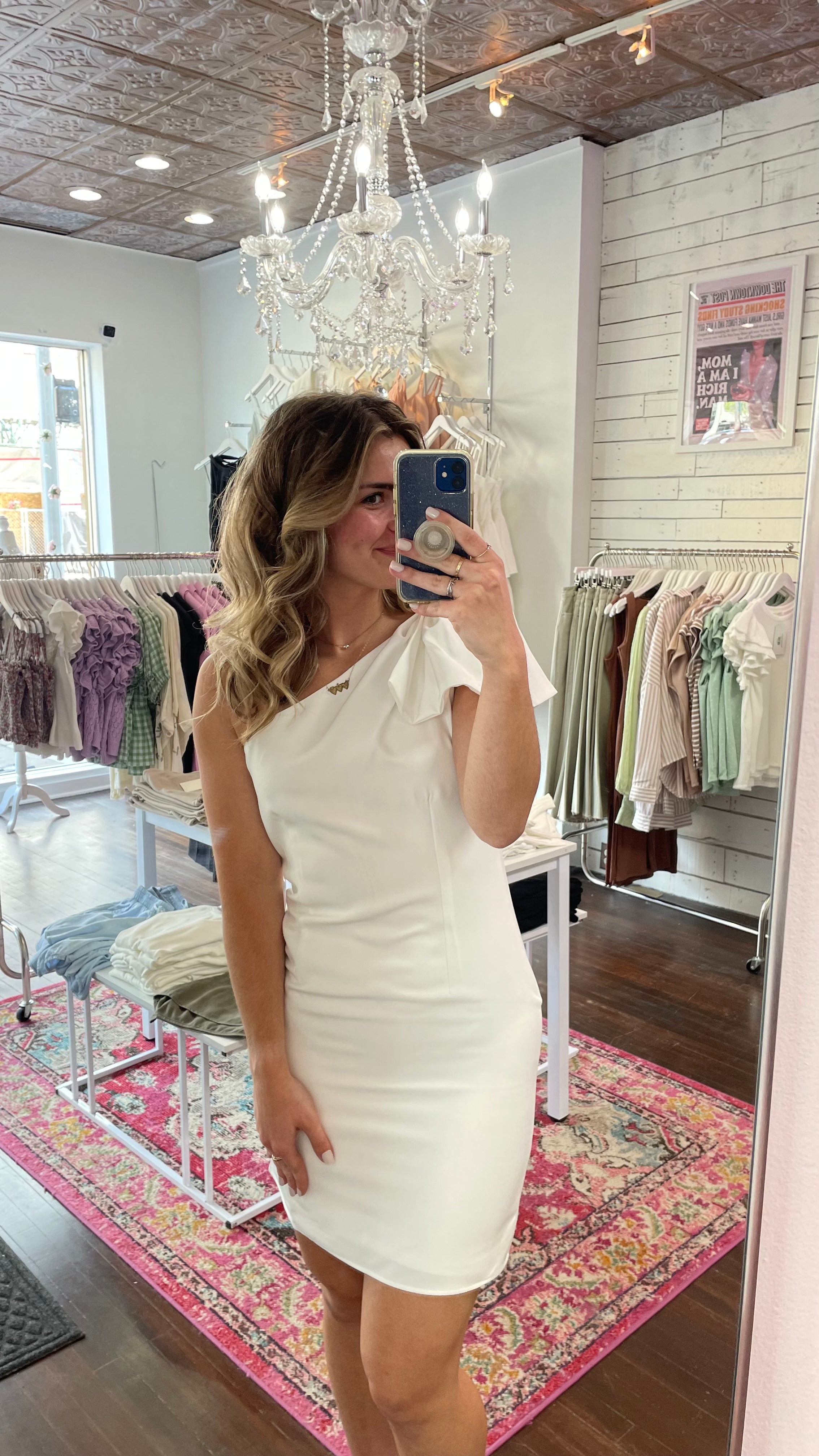 Bridal One Shoulder Mini Dress