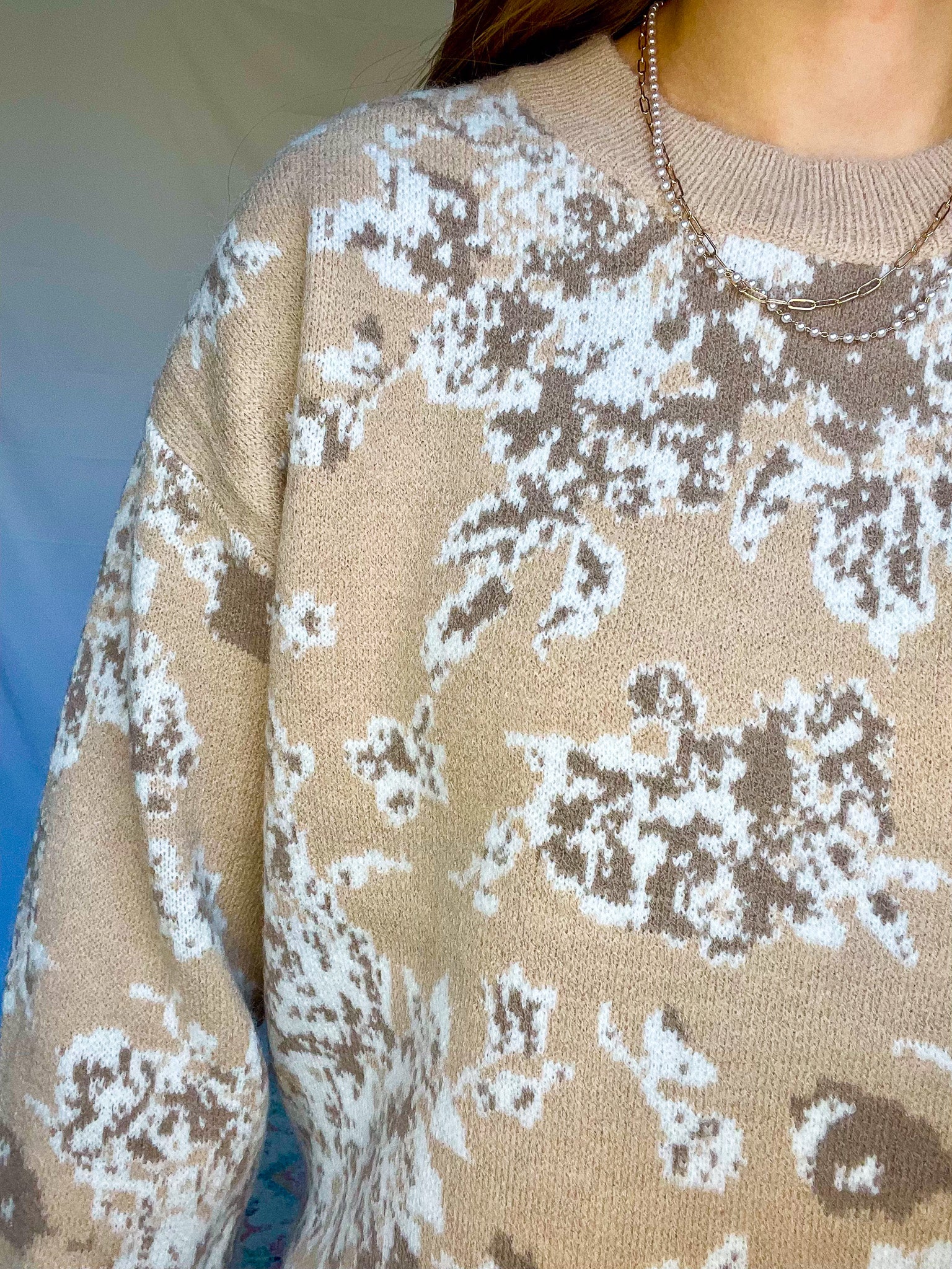 Floral Brushed Sweater