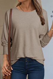 Solid Cuff Long Sleeve Shirt