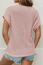 Lace Patchwork Short Sleeve Top