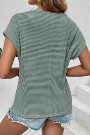 Lace Patchwork Short Sleeve Top
