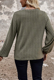 Leopard Print Patchwork Long Sleeve Top