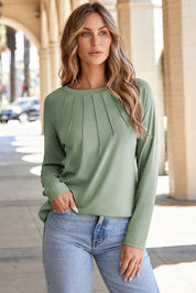 Seam Detail Raglan Long Sleeve Top