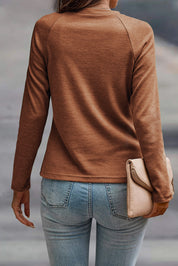 Seam Detail Raglan Long Sleeve Top